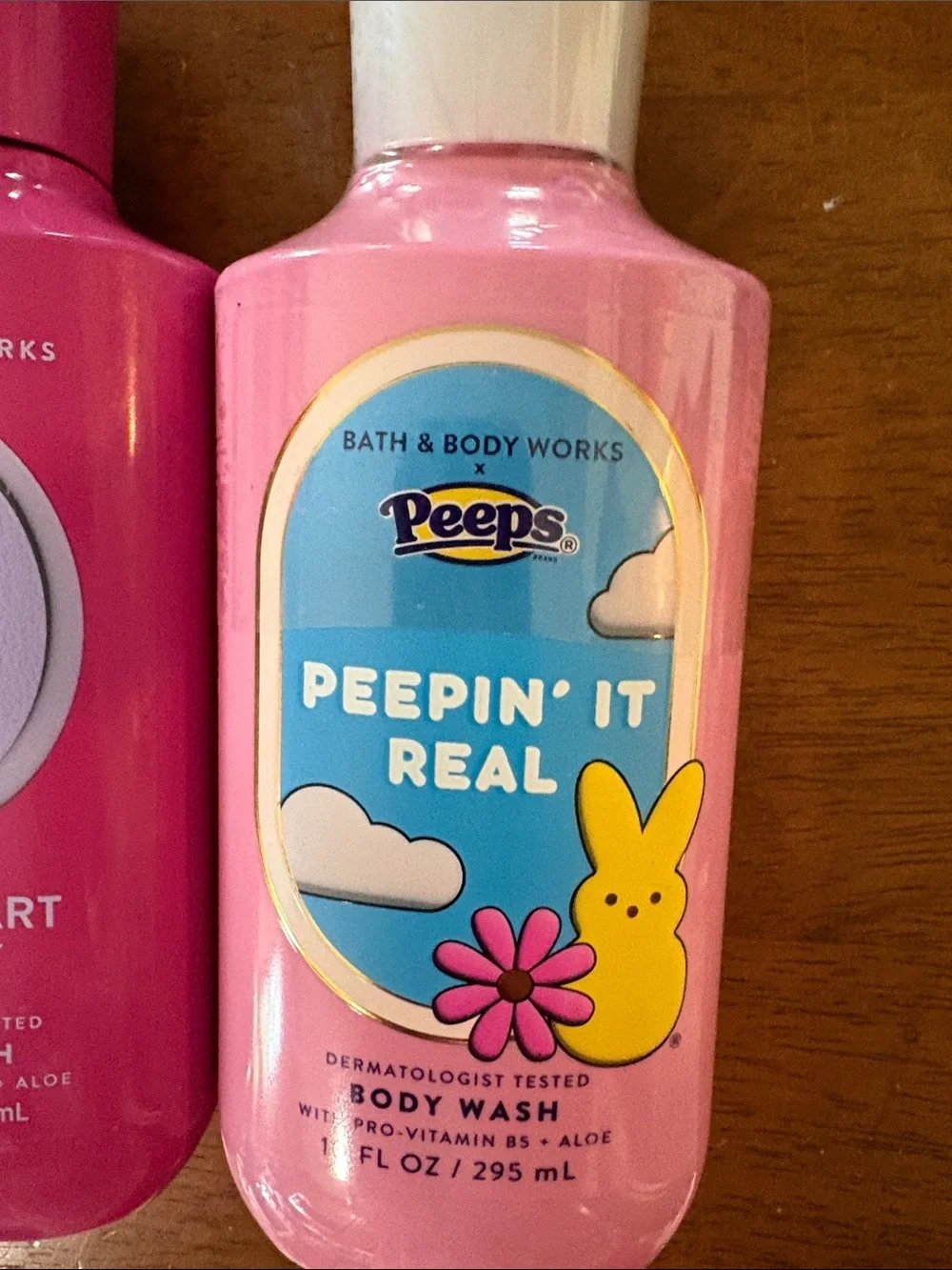 Bath and body shower gel set in peeps marshmallow and sweetheart cherry